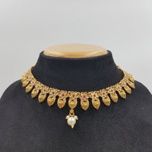 Ruby Gold Look Necklace Set