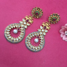 Kundan Ruby Green Earring 2936-7001