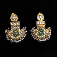 Theva Meenakari Kundan Earring 5676-9741 - Dazzles Jewellery