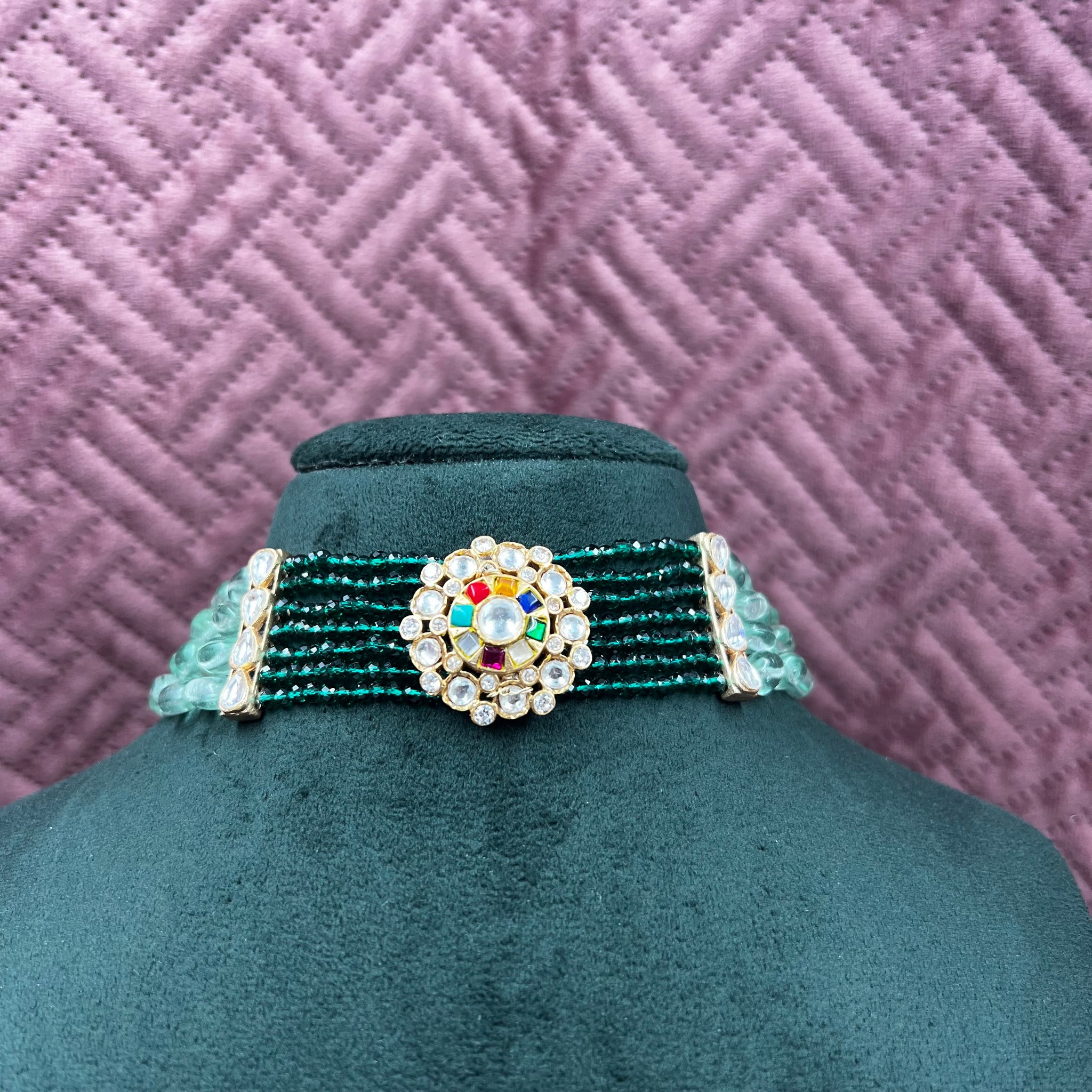 Sabyasachi Inspired Choker Kundan Necklace Set 10576-87