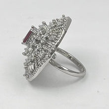 Zircon/AD Ruby Ring 4872-8937