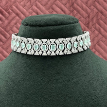 Mint Green Zircon/AD Choker Set 15939-3086