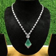 Round Neck Zircon/AD Necklace Set 16597-31