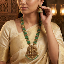 Long Neck Ram Darbar Temple Necklace Set 19309-28