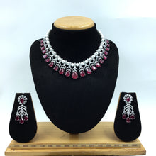 Round Neck Zircon/AD Necklace Set 16558-69