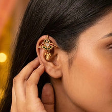 Sabya Inspired Bugdi Kanphool Antique Earring 21412-96