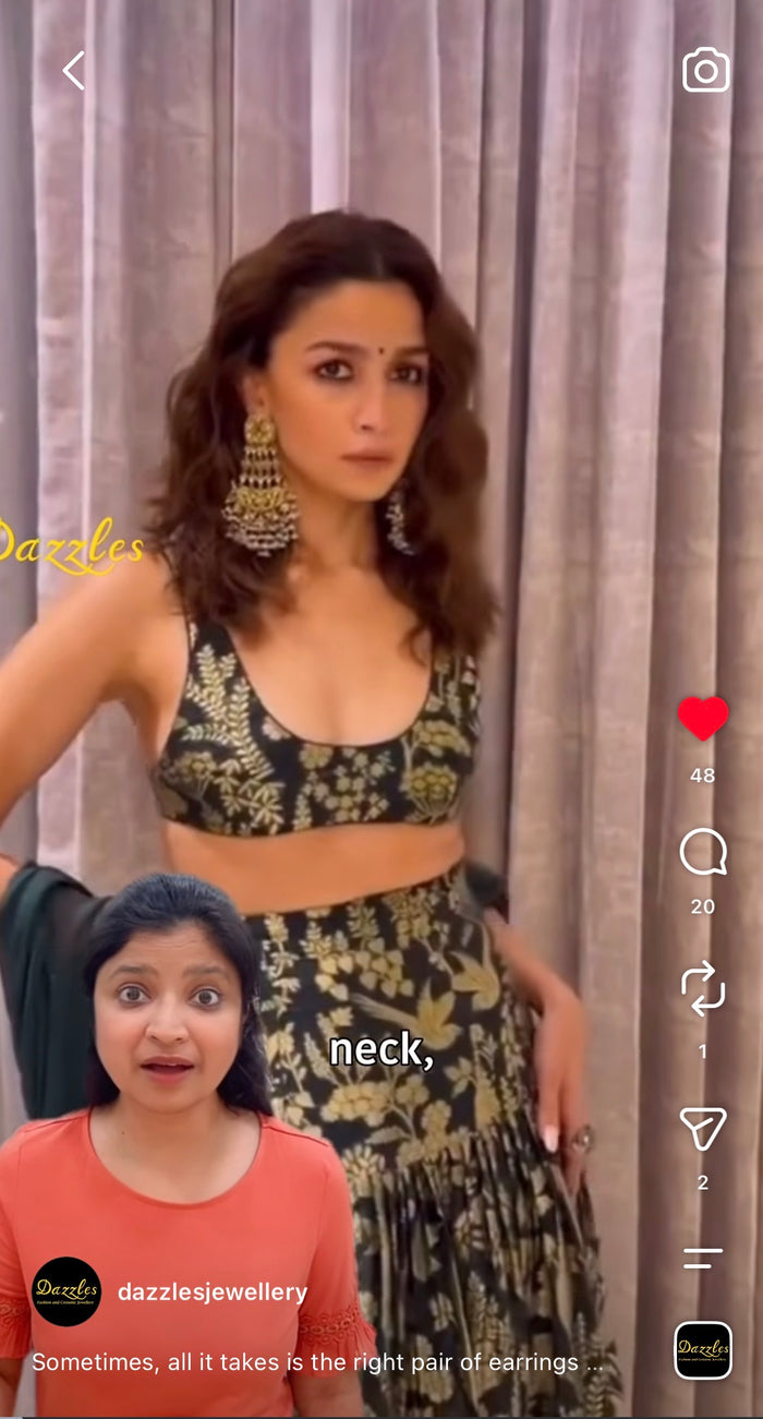 Alia Bhat Green Benarasi Lehenga Look