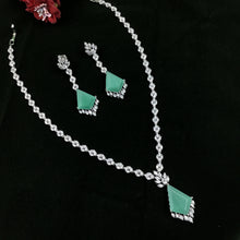 Round Neck Zircon/AD Necklace Set 16597-31