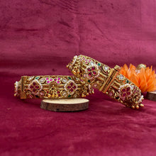 Antique Gold Finish Pachheli Bangles/Kada 21451-94