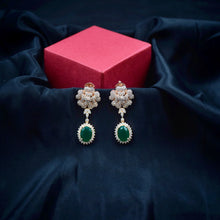 Rose Gold Zircon/AD Earring 5483-69 - Dazzles Jewellery