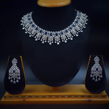 Round Neck Zircon/AD Necklace Set 3166-11 - Dazzles Jewellery