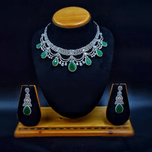 Round Neck Zircon/AD Necklace Set 5581-69 - Dazzles Jewellery