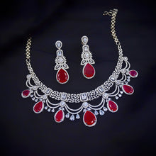 Round Neck Zircon/AD Necklace Set 5581-69 - Dazzles Jewellery