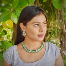 Round Neck Zircon/AD Necklace Set 4151-69 - Dazzles Jewellery