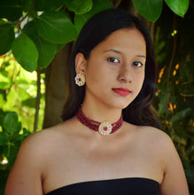 Zircon/AD Choker  Set 7181-33 - Dazzles Jewellery