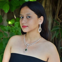 Round Neck Zircon/AD Necklace Set 4154-69 - Dazzles Jewellery