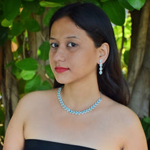 Round Neck Zircon/AD Necklace Set 7355-34 - Dazzles Jewellery