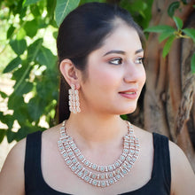 Mint Green Zircon/AD Necklace Set 15200-2347 - Dazzles Jewellery