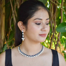 Round Neck Zircon/AD Necklace Set 6200-08 - Dazzles Jewellery