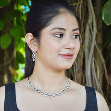 Gray Zircon/AD Necklace Set 18452-5634 - Dazzles Jewellery