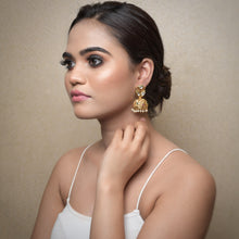 Jhumki Antique Earring 9204-100 - Dazzles Jewellery