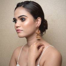 Jhumki Antique Earring 9209-100 - Dazzles Jewellery