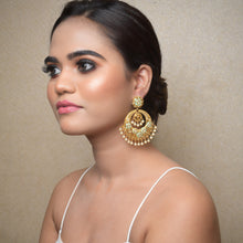 Meenakari Gold Plated Chandbali 6314-1535 - Dazzles Jewellery