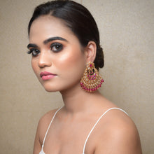 Gold Plated Chandbali Stone Earring 12909-9525 - Dazzles Jewellery