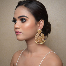 Gold plated Chandbali 12900-9503 - Dazzles Jewellery