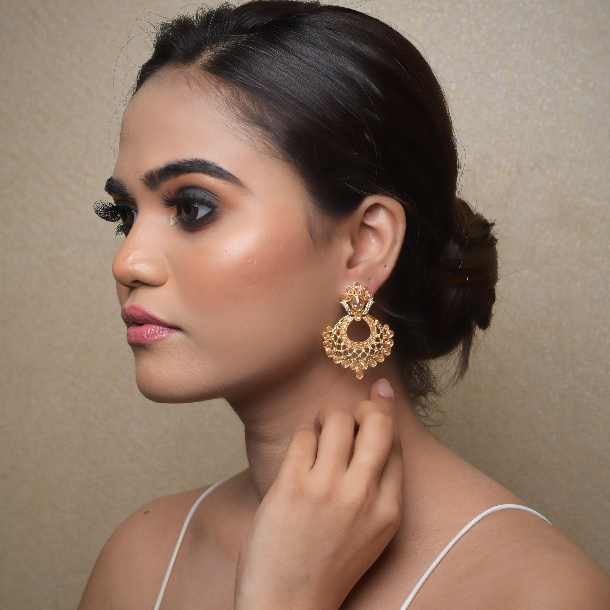 Gold Plated Stylish Earring 9198-100 - Dazzles Jewellery