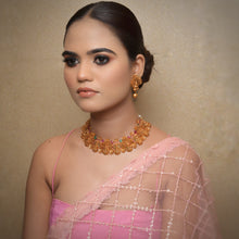 Round Neck Temple Necklace Set 8407-100 - Dazzles Jewellery