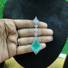 Round Neck Zircon/AD Necklace Set 16597-31