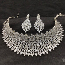Bridal Silver Plated Zircon/AD Choker Set 9005-3213