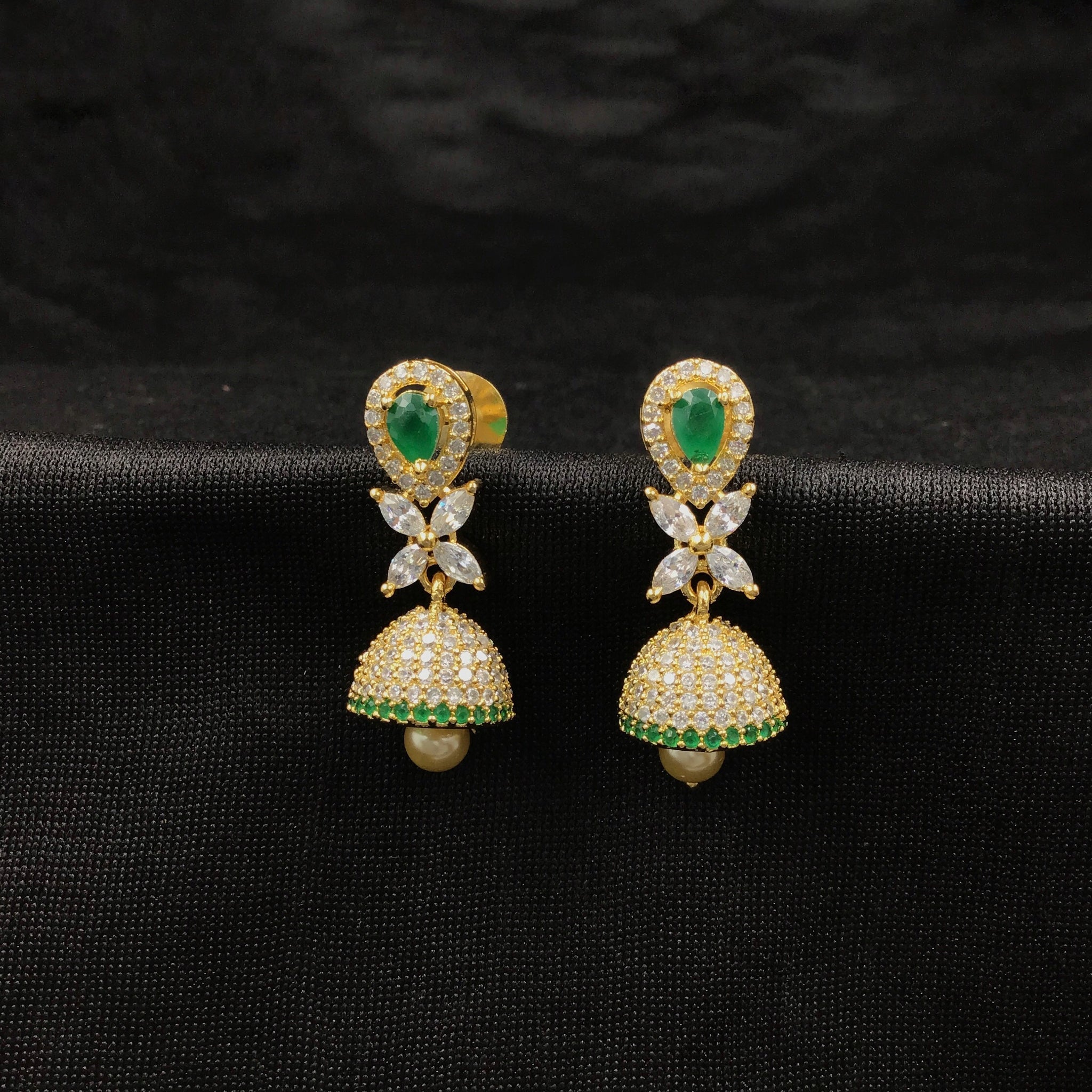 Jhumki Zircon/AD Earring 11191-33