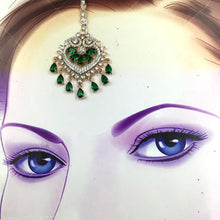 Zircon/AD Green Maang Tikka14764-1904