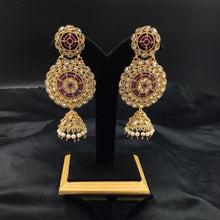 Ruby Gold Look Earring 13390-0429