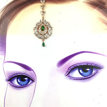 Zircon/AD Green Maang Tikka 19409-6591