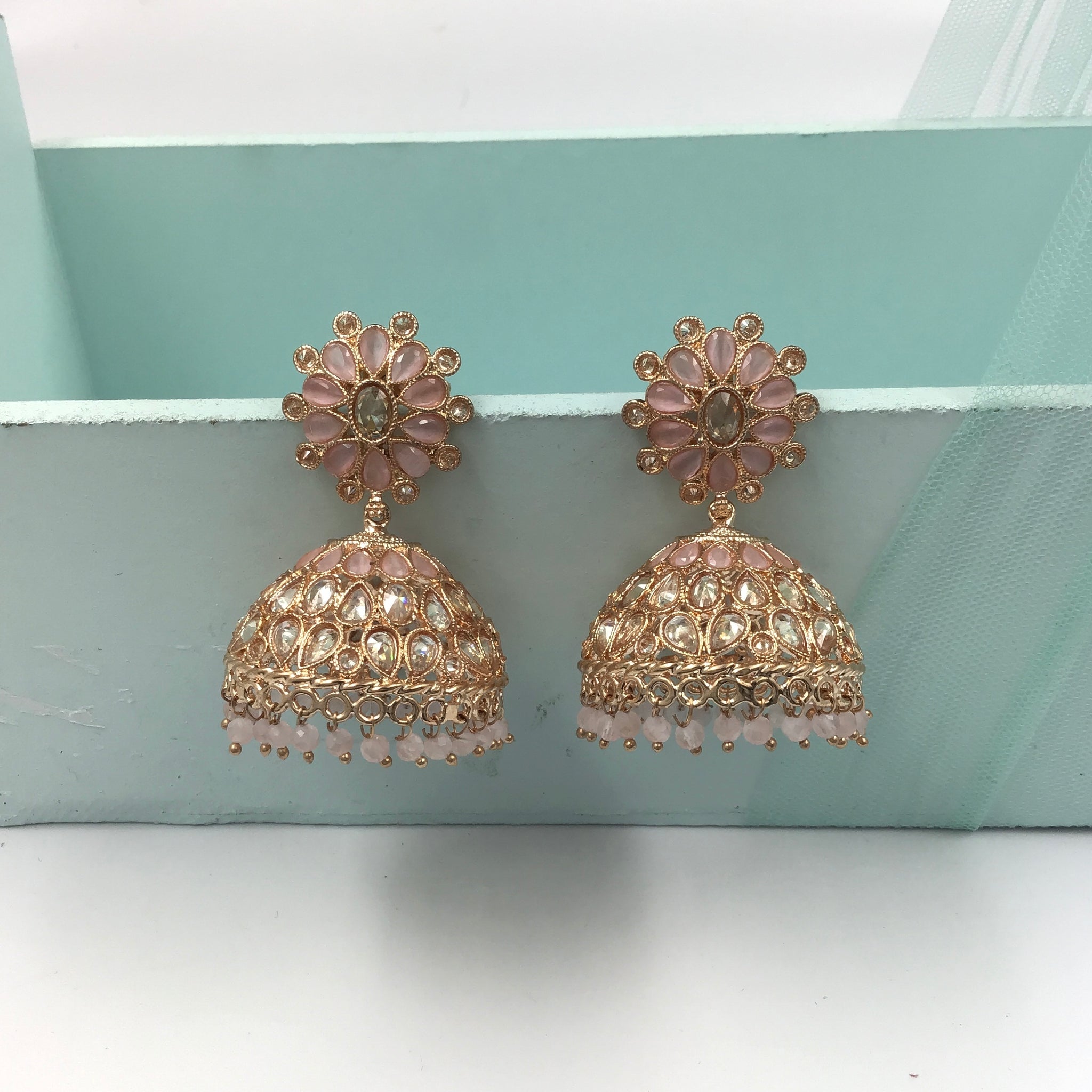 Pink Gold Look Earring