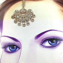 Zircon/AD Rose Gold Maang Tikka 12428-8868