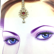 Zircon/AD Ruby Maang Tikka 15298-2445