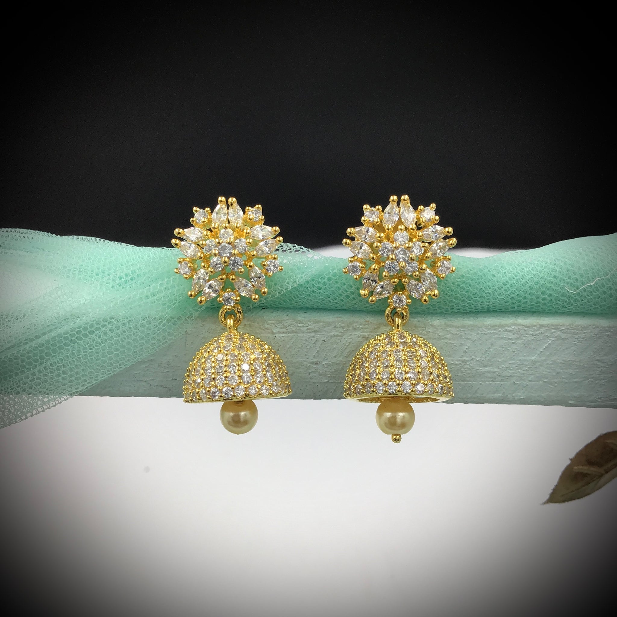 Jhumki Zircon/AD Earring 11194-33