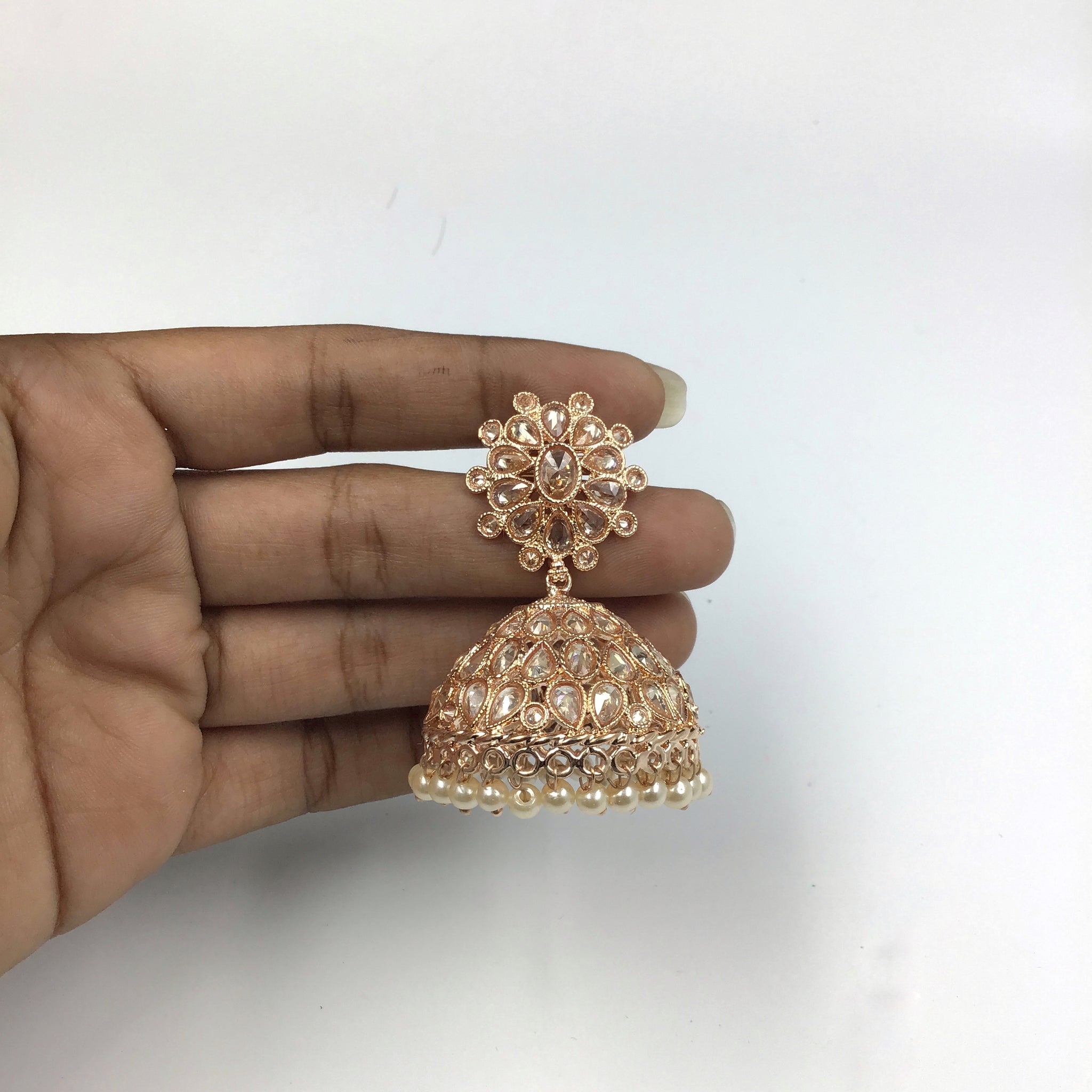 Rose Gold Gold Look Earring