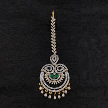 Zircon/AD Green Maang Tikka 11422-7459