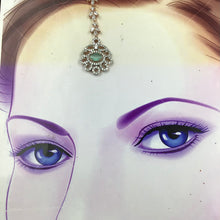 Zircon/AD Mint Green Maang Tikka 13966-1057