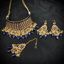 Blue Polki Choker Set 9708-21