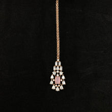 Zircon/AD Pink Maang Tikka 19483-6670