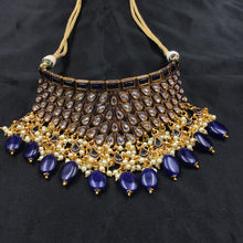 Blue Polki Choker Set 9708-21