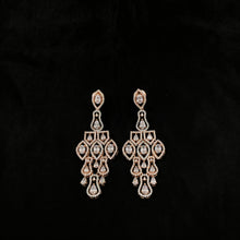 Rose Gold Zircon/AD Necklace Set 18455-5637