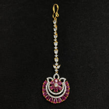 Zircon/AD Ruby Maang Tikka 16050-3197