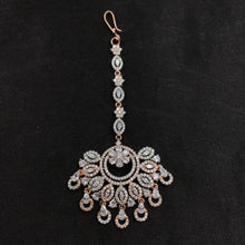 Zircon/AD Rose Gold Maang Tikka 12428-8868